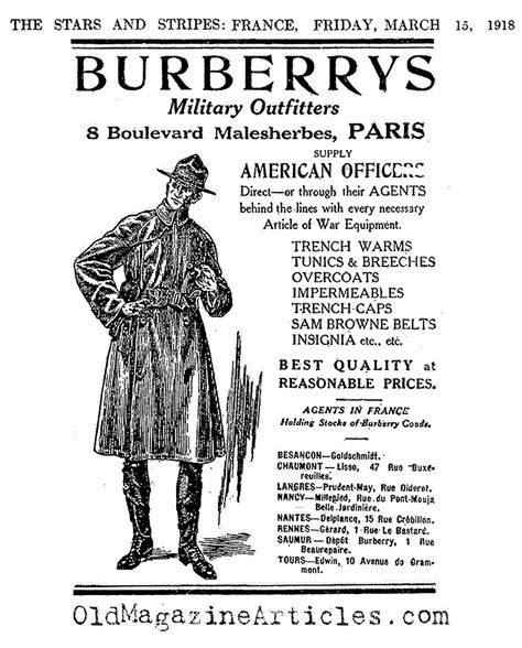 history of the Burberry coat